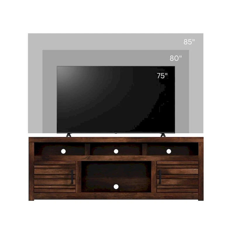 Mobile porta TV Sausalito Bridgevine, 183 cm, per TV fino a 85 pollici, nessun assemblaggio richiesto, finitura Whiskey
