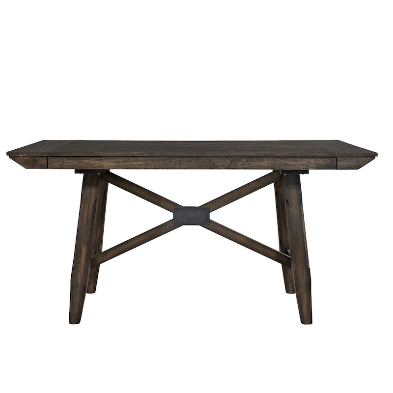 Set tavolo da pranzo Double Bridge marrone castagna