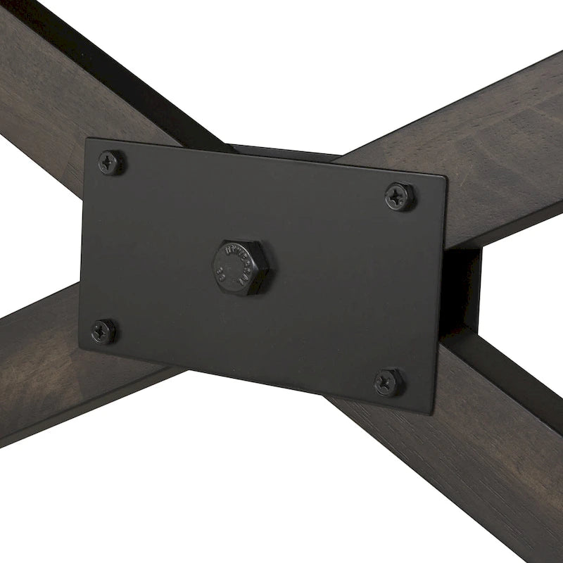 Set tavolo da pranzo Double Bridge marrone castagna