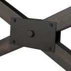 Set tavolo da pranzo Double Bridge marrone castagna