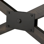 Set tavolo da pranzo Double Bridge marrone castagna