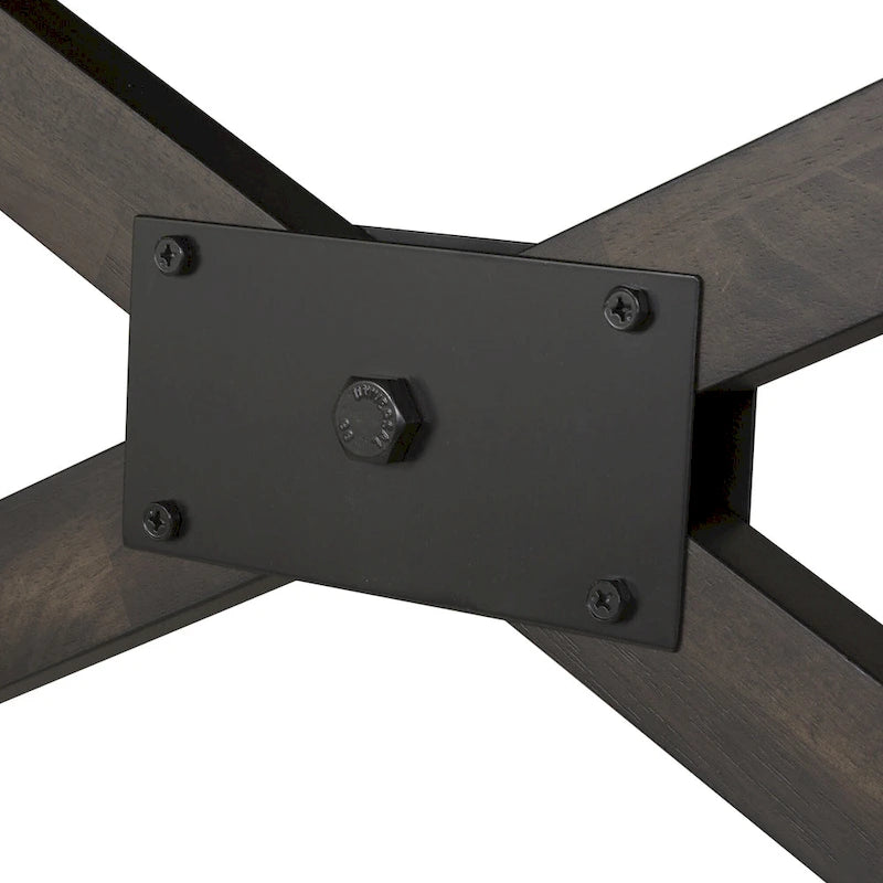 Set tavolo da pranzo Double Bridge marrone castagna