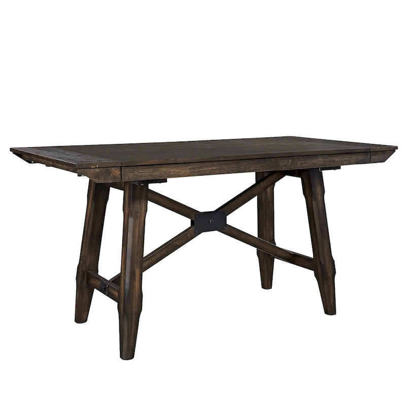 Set tavolo da pranzo Double Bridge marrone castagna