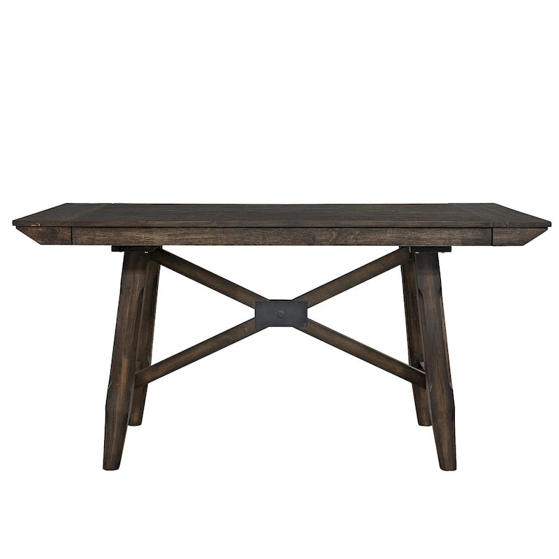 Set tavolo da pranzo Double Bridge marrone castagna