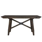 Set tavolo da pranzo Double Bridge marrone castagna