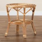 Cariel Modern Bohemian Natural Brown Rattan Coffee Table