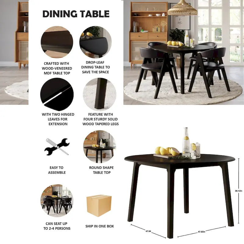 Tavolo da pranzo a ribalta CraftPorch Transitional