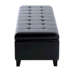 HomCom 51 PU Leather Tufted Storage Ottoman Bench - 19*50.25*16