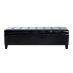 HomCom 51 PU Leather Tufted Storage Ottoman Bench - 19*50.25*16