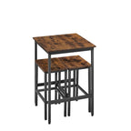 Square Bar Table with 2 Bar Chairs