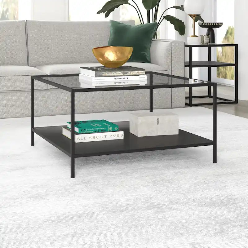 Sivil 32 Square Coffee Table with Shelf