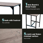 Carbon Loft Padrad Industrial Counter Height 3-piece Dining Set