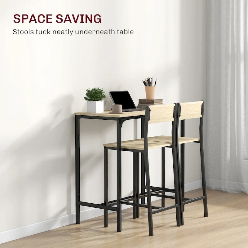 Carbon Loft Padrad Industrial Counter Height 3-piece Dining Set