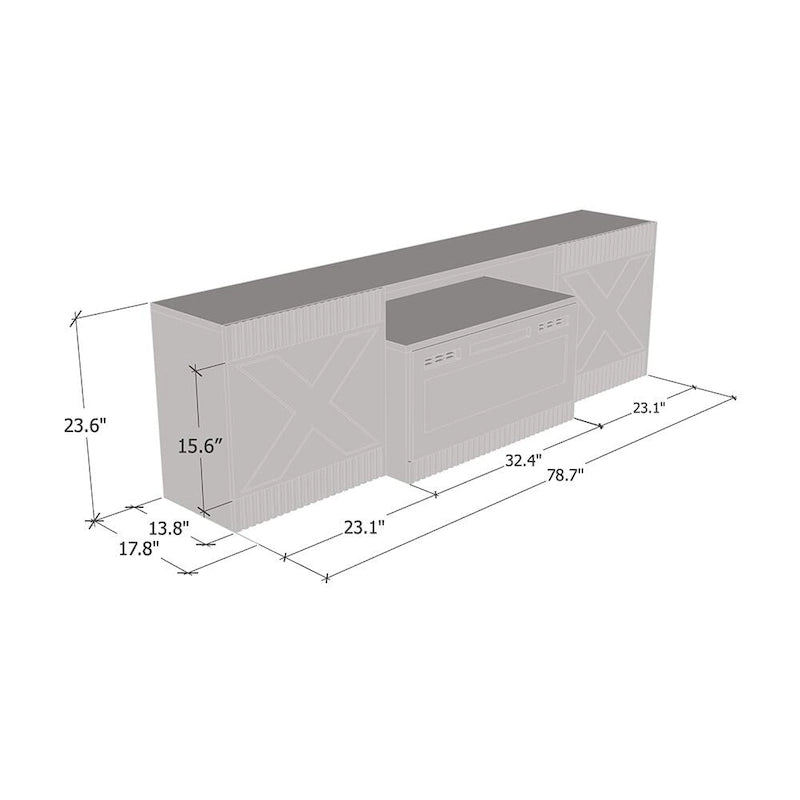 Excelente BL-01 Fireplace TV Stand