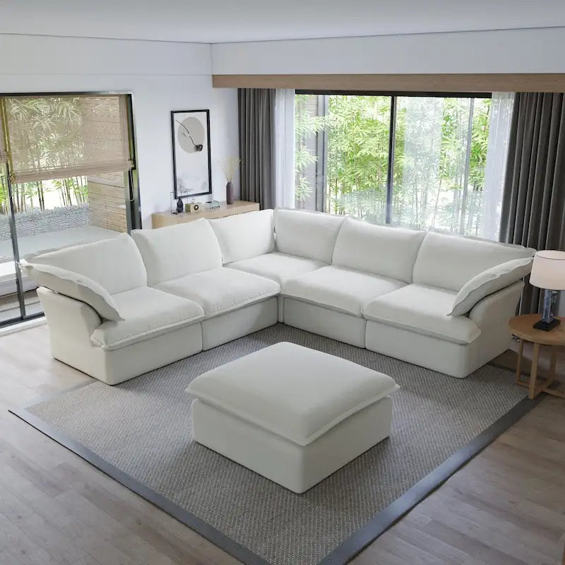 L-shape Sectional Sofa Modern Upholstered Modular Sofa