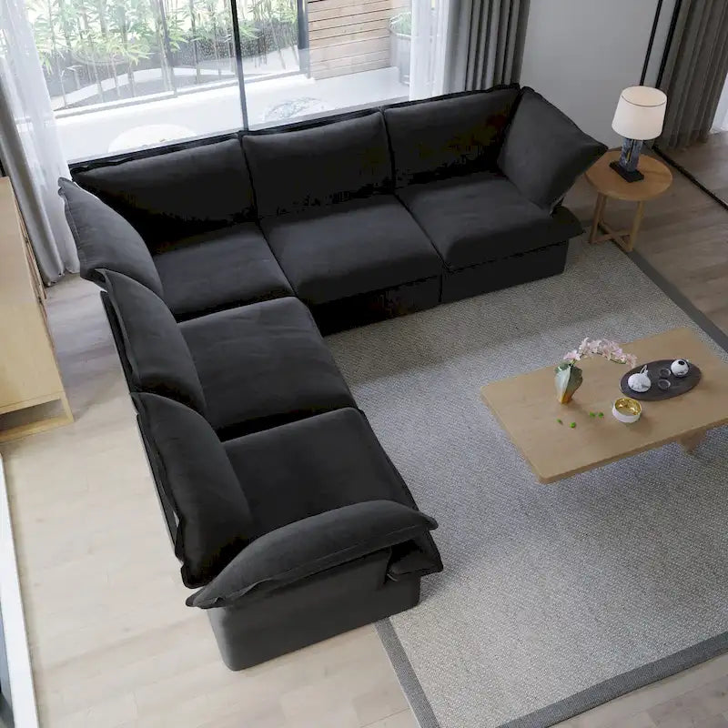 L-shape Sectional Sofa Modern Upholstered Modular Sofa