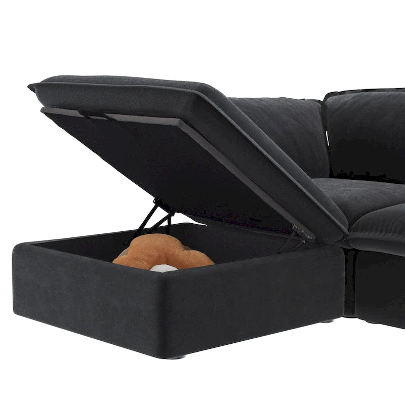 L-shape Sectional Sofa Modern Upholstered Modular Sofa