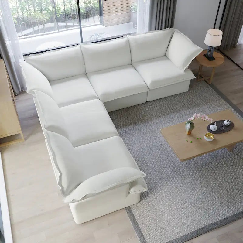 L-shape Sectional Sofa Modern Upholstered Modular Sofa