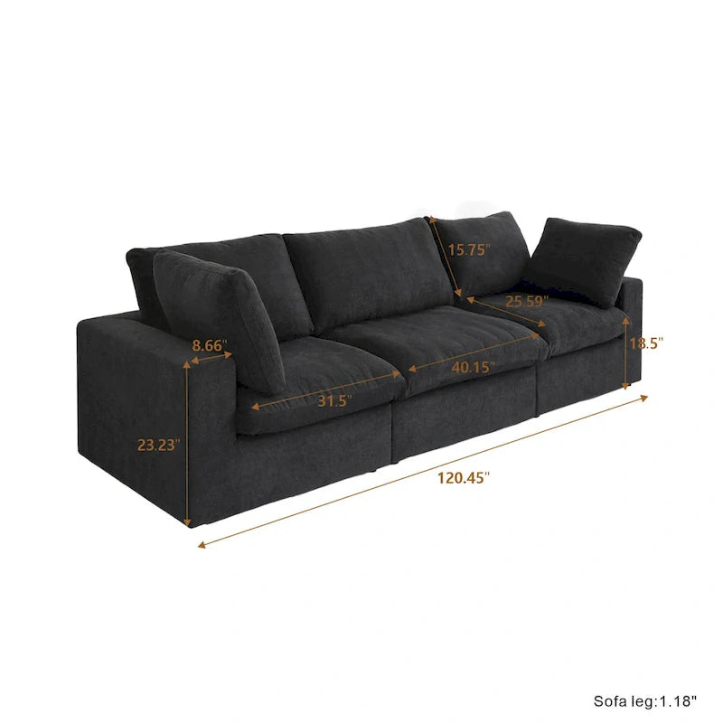 Modern Modular Convertible Sectional Sofa Couch for Living Room