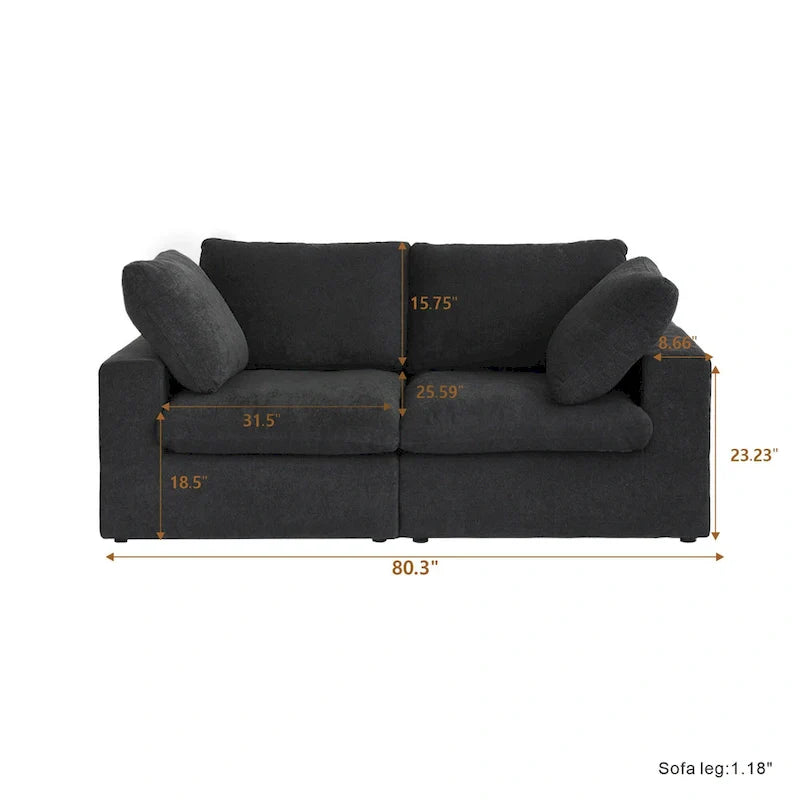 Modern Modular Convertible Sectional Sofa Couch for Living Room