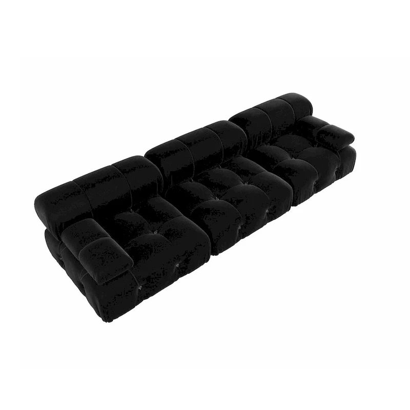 Black Velvet Free Combination Modular Sectional Sofa