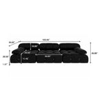 Black Velvet Free Combination Modular Sectional Sofa