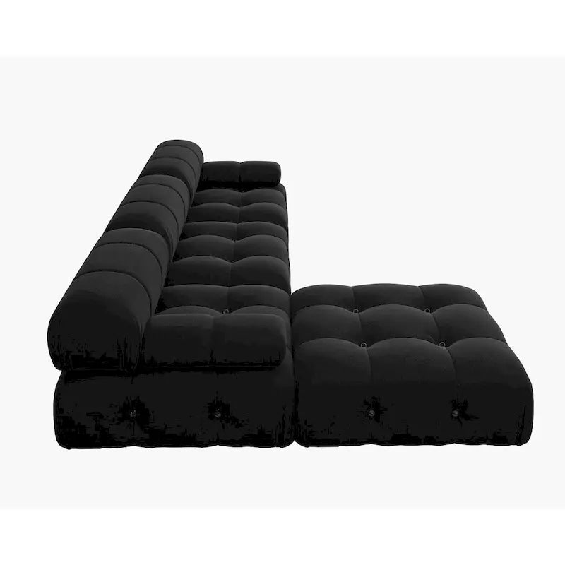 Black Velvet Free Combination Modular Sectional Sofa