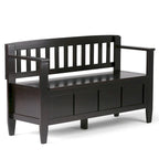 WYNDENHALL Riverside SOLID WOOD 48 inch Wide Contemporary Entryway Storage Bench - 20 inch wide