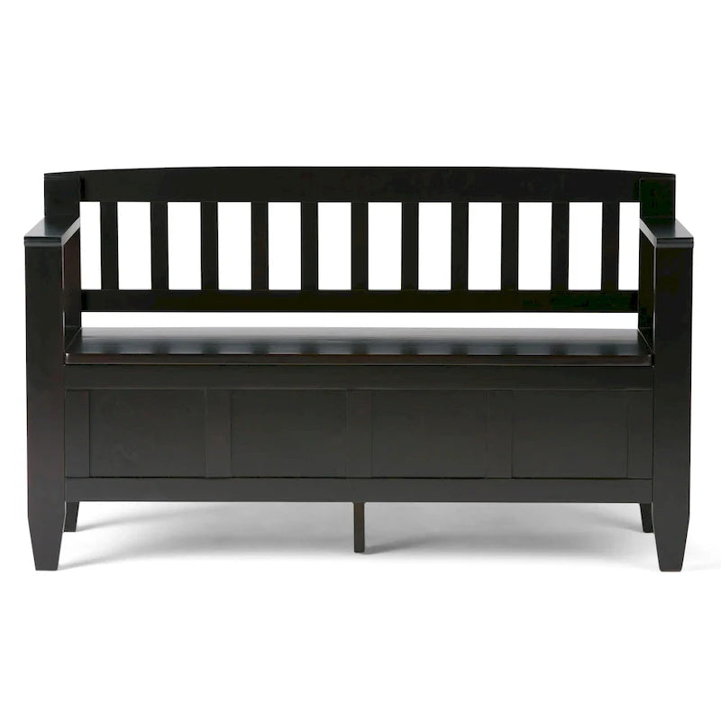 WYNDENHALL Riverside SOLID WOOD 48 inch Wide Contemporary Entryway Storage Bench - 20 inch wide