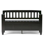 WYNDENHALL Riverside SOLID WOOD 48 inch Wide Contemporary Entryway Storage Bench - 20 inch wide