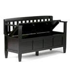 WYNDENHALL Riverside SOLID WOOD 48 inch Wide Contemporary Entryway Storage Bench - 20 inch wide