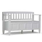 WYNDENHALL Riverside SOLID WOOD 48 inch Wide Contemporary Entryway Storage Bench - 20 inch wide