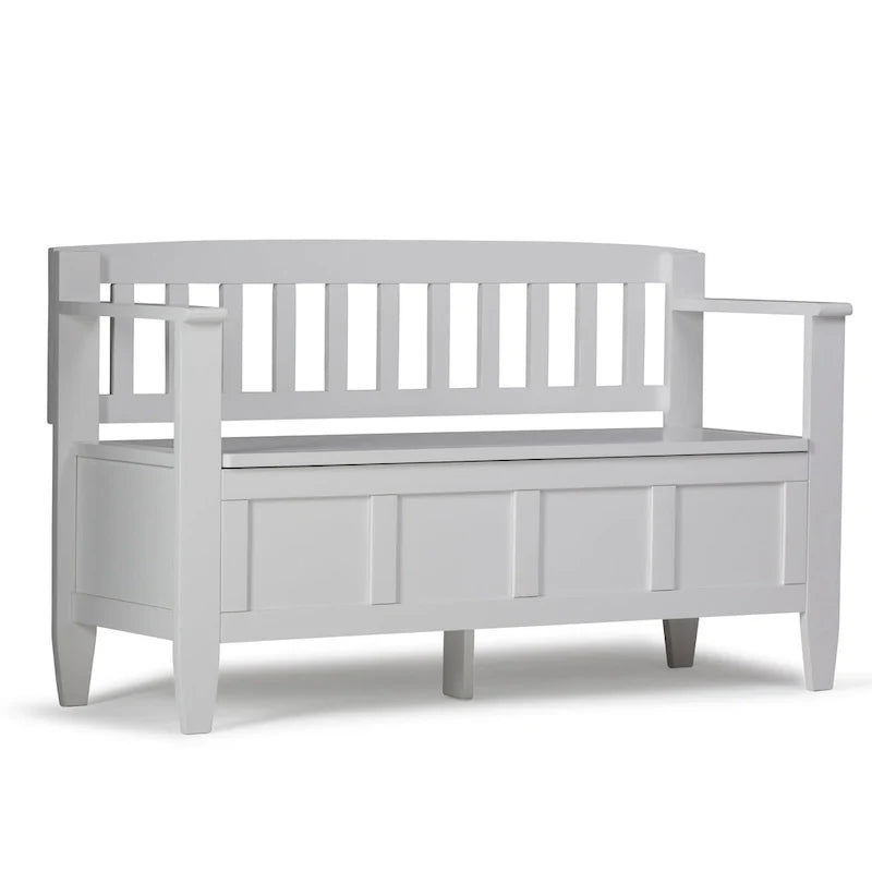 WYNDENHALL Riverside SOLID WOOD 48 inch Wide Contemporary Entryway Storage Bench - 20 inch wide