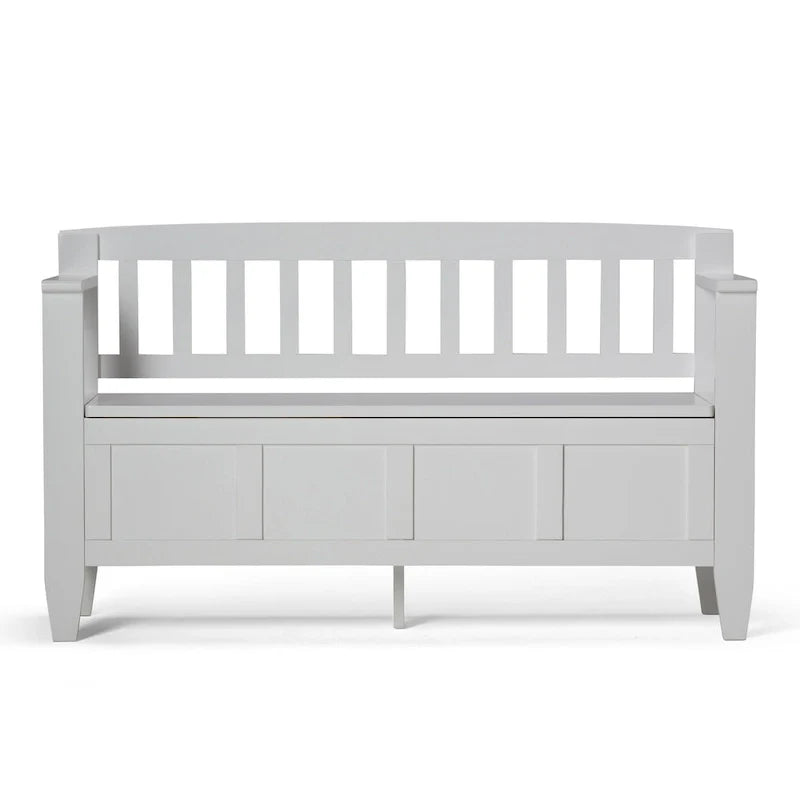 WYNDENHALL Riverside SOLID WOOD 48 inch Wide Contemporary Entryway Storage Bench - 20 inch wide