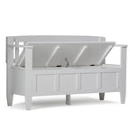 WYNDENHALL Riverside SOLID WOOD 48 inch Wide Contemporary Entryway Storage Bench - 20 inch wide