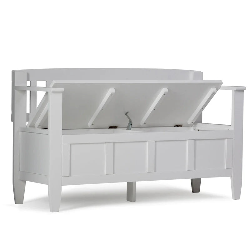 WYNDENHALL Riverside SOLID WOOD 48 inch Wide Contemporary Entryway Storage Bench - 20 inch wide