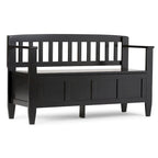 WYNDENHALL Riverside SOLID WOOD 48 inch Wide Contemporary Entryway Storage Bench - 20 inch wide