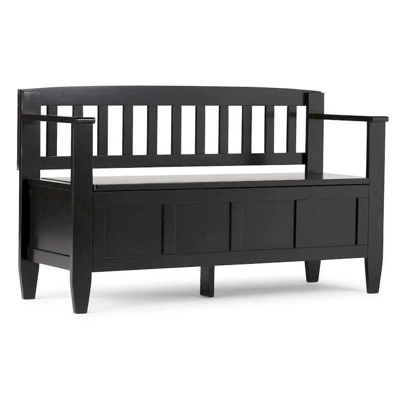 WYNDENHALL Riverside SOLID WOOD 48 inch Wide Contemporary Entryway Storage Bench - 20 inch wide