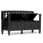 WYNDENHALL Riverside SOLID WOOD 48 inch Wide Contemporary Entryway Storage Bench - 20 inch wide