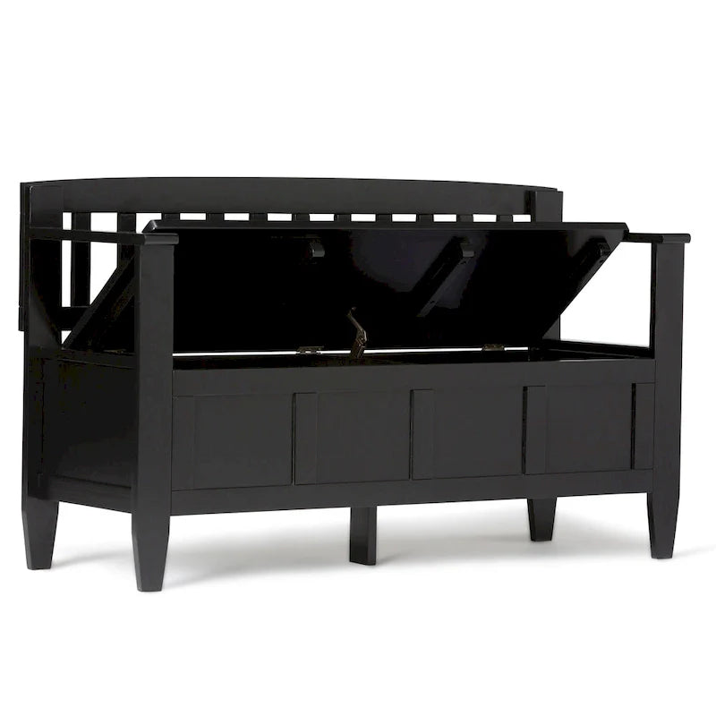 WYNDENHALL Riverside SOLID WOOD 48 inch Wide Contemporary Entryway Storage Bench - 20 inch wide