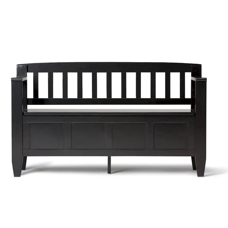 WYNDENHALL Riverside SOLID WOOD 48 inch Wide Contemporary Entryway Storage Bench - 20 inch wide