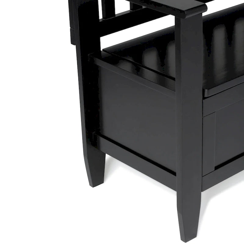 WYNDENHALL Riverside SOLID WOOD 48 inch Wide Contemporary Entryway Storage Bench - 20 inch wide