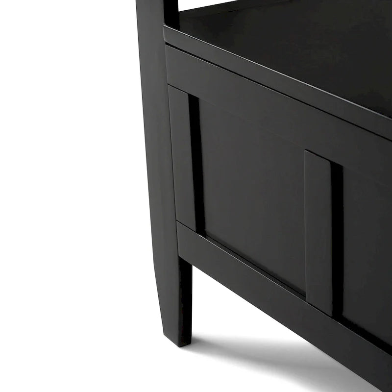 WYNDENHALL Riverside SOLID WOOD 48 inch Wide Contemporary Entryway Storage Bench - 20 inch wide