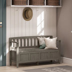 WYNDENHALL Riverside SOLID WOOD 48 inch Wide Contemporary Entryway Storage Bench - 20 inch wide