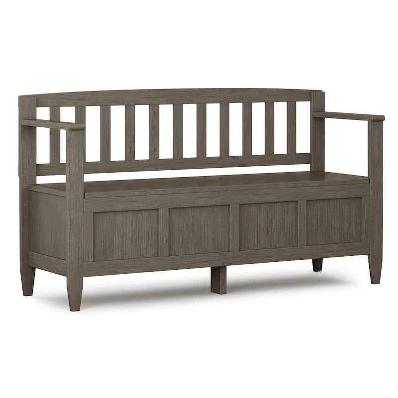 WYNDENHALL Riverside SOLID WOOD 48 inch Wide Contemporary Entryway Storage Bench - 20 inch wide