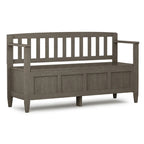 WYNDENHALL Riverside SOLID WOOD 48 inch Wide Contemporary Entryway Storage Bench - 20 inch wide