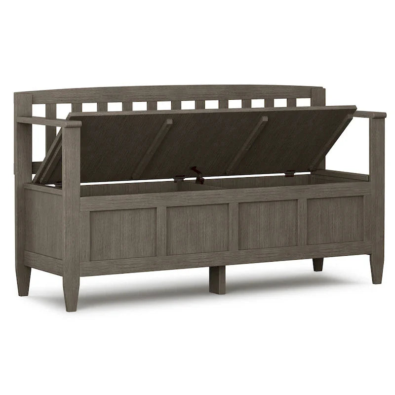 WYNDENHALL Riverside SOLID WOOD 48 inch Wide Contemporary Entryway Storage Bench - 20 inch wide