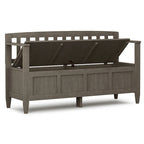 WYNDENHALL Riverside SOLID WOOD 48 inch Wide Contemporary Entryway Storage Bench - 20 inch wide
