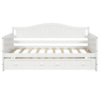 Twin Wooden Daybed with 2 drawers / Trundle Bed, Sofa Bed for Bedroom Living Room,No Box Spring Needed