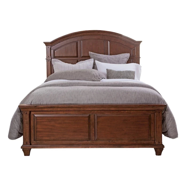 Letto a pannello arcuato in ciliegio rustico Harbor Point
